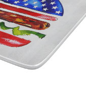 Amerika Burger (Wit Schilderij Nr. 5) Snijplank (Hoek)