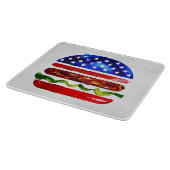 Amerika Burger (Wit Schilderij Nr. 5) Snijplank (Hoek)