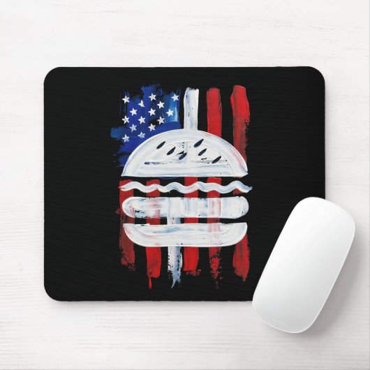Amerika Burger (Zwart Schilderij Nr. 1) Muismat (Met muis)