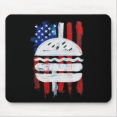 Amerika Burger (Zwart Schilderij Nr. 1) Muismat (Voorkant)