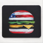 Amerika Burger (Zwart Schilderij Nr. 2) Muismat (Voorkant)