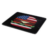 Amerika Burger (Zwart Schilderij Nr. 4) Snijplank (Hoek)