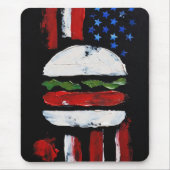 Amerika Burger (Zwart Schilderij Nr. 7) Muismat (Voorkant)