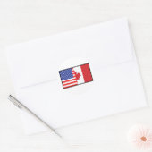 Amerika Canada Ronde Sticker (Envelop)