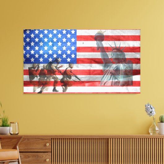 Amerika Canvas Afdruk (Insitu (Woonkamer))