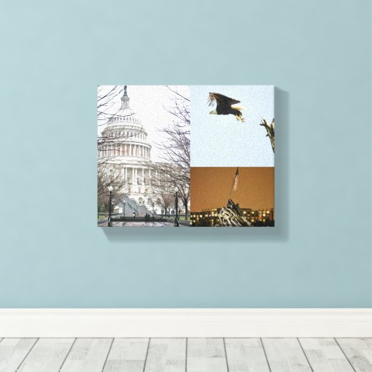 Amerika Canvas Afdruk (Insitu (Houten vloer))