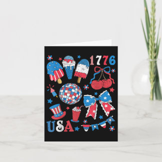 Amerika Coquette Bow USA Patriottisch 4 juli Kind Kaart