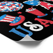 Amerika Coquette Bow USA Patriottisch 4 juli Kind Poster (Hoek)