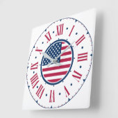 Amerika De Beauty Square Wall klok (Hoek)