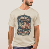 Amerika de Dappere T-shirt (Voorkant)