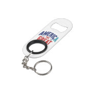 Amerika de Grote Mini Bottle Opener met Sleutelhan Mini Flessenopener (Achterkant Gekanteld)