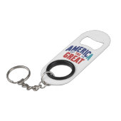 Amerika de Grote Mini Bottle Opener met Sleutelhan Mini Flessenopener (Voorkant Gekanteld)