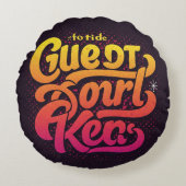 "Amerika de Grote" Rond Kussen (Voorkant)