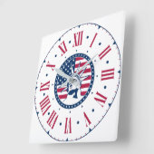 Amerika De klokklok op het Vlaamse Wandpalm Vierkante Klok (Hoek)