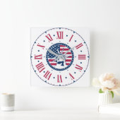 Amerika De klokklok op het Vlaamse Wandpalm Vierkante Klok (Huis)