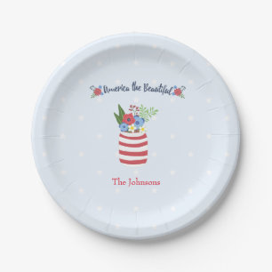 Amerika de Mooie 4th van Juli Papieren Bordje