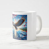 Amerika de mooie adelaar vlag patriottische koffie grote koffiekop (Voorkant rechts)