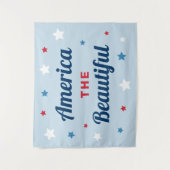 Amerika de Mooie Blauwe 4 juli Wandkleed (Voorkant)