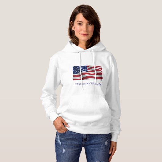 Amerika de mooiste hoodie trui (Voorkant volledig)