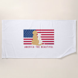 Amerika de prachtige Dog Bath of Beach Towel Strandlaken
