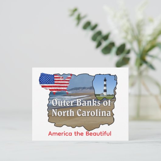 Amerika, de prachtige Outer Banks Briefkaart (Staand voorkant)