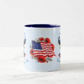 Amerika de prachtige patriottische Mok adelaarsvla (Center)