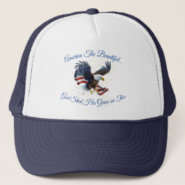 Amerika de prachtige vrachtwagen Hat Eagle Flag Trucker Pet