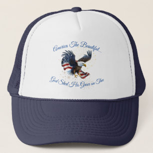 Amerika de prachtige vrachtwagen Hat Eagle Flag Trucker Pet