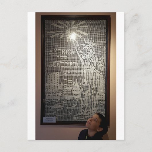 Amerika de Schone String Art Briefkaart (Voorkant)