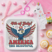 Amerika de Schoonste Papieren Bordje (Feest)