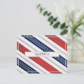 Amerika | diagonaal- en strips briefkaart (Staand voorkant)