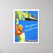 Amerika dit jaar door RMS Queen Mary ~ XL Canvas Afdruk (Voorkant)