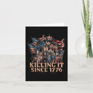 Amerika Doet Het Sinds 1776 Vlag 4 Juli Kaart