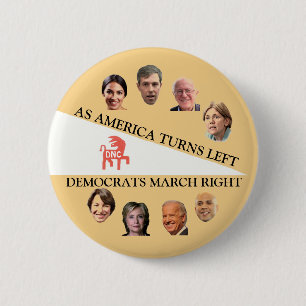 Amerika draait links ronde button 5,7 cm