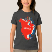 AMERIKA DRIE KLEUREN Tri-Blend SHIRT (Voorkant)