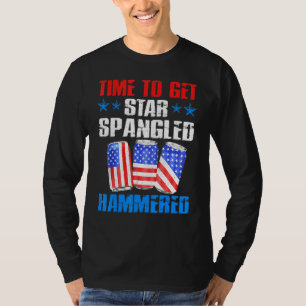 Amerika Drink tijd om Star Spangled T-shirt