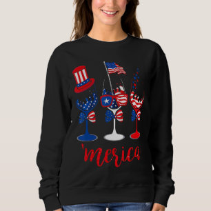 Amerika Drink wijnglazen 4 juli Trui