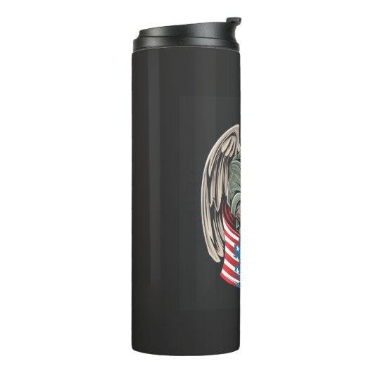 Amerika Eagle met vlag Thermosbeker (Gedraaid links)
