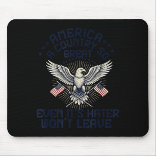 Amerika Een Land Geweldig Zelfs Haters Usa Vlag Muismat