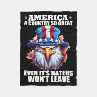 Amerika een land zo geweldig dat zelfs haters niet fleece deken