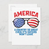 Amerika Een Land Zo Groot Dat Zelfs Zijn Haters He Uitnodiging Briefkaart (Voorkant / Achterkant)