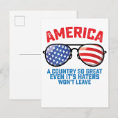 Amerika Een Land Zo Groot Dat zelfs Zijn Haters Ni Uitnodiging Briefkaart (Voorkant / Achterkant)