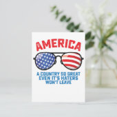 Amerika Een Land Zo Groot Dat zelfs Zijn Haters Ni Uitnodiging Briefkaart (Staand voorkant)