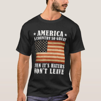 Amerika een land zo groot zelfs als het haters zal t-shirt