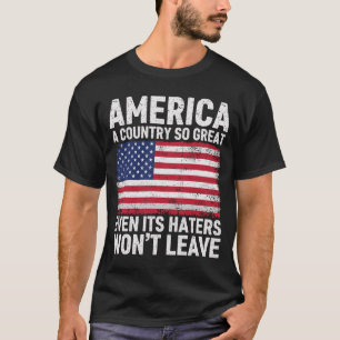 Amerika een land zo groot, zelfs als het haters zi t-shirt