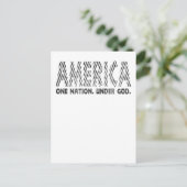 amerika, een natie onder god, een amerikaanse T-Sh Briefkaart (Staand voorkant)