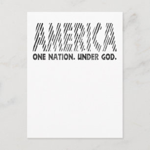 amerika, een natie onder god, een amerikaanse T-Sh Briefkaart
