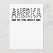 amerika, een natie onder god, een amerikaanse T-Sh Briefkaart (Voorkant)