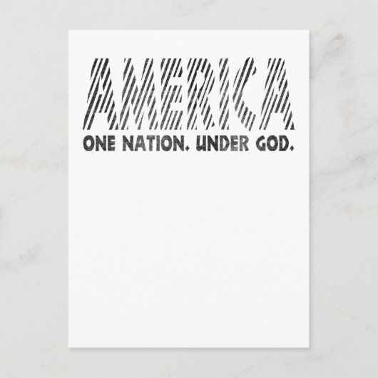 amerika, een natie onder god, een amerikaanse T-Sh Briefkaart (Voorkant)