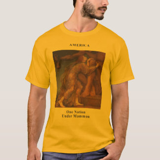 Amerika een natie onder mammon t-shirt